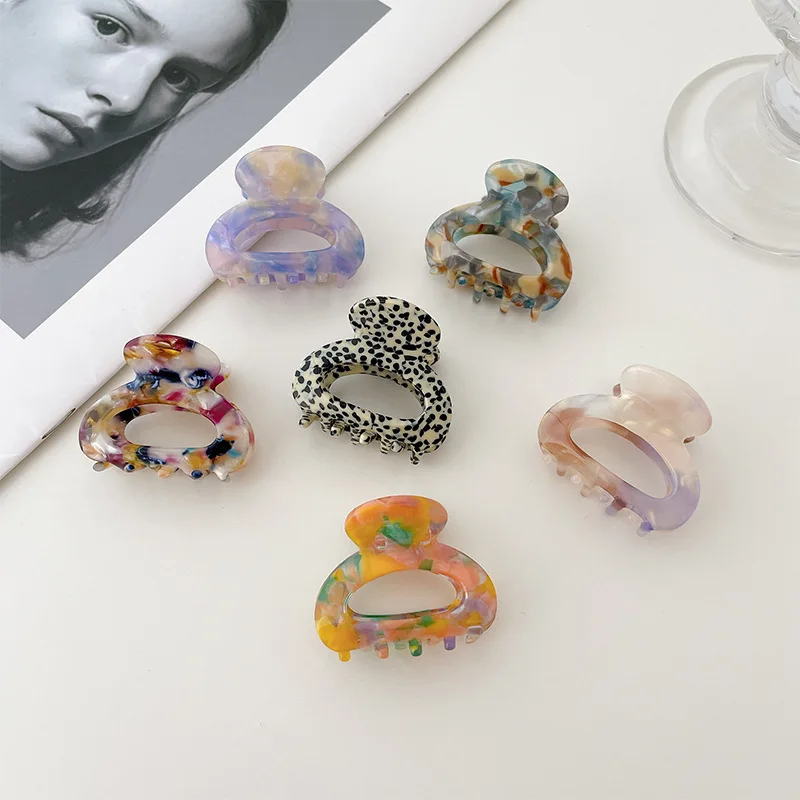 

New Mini Acetate Hair Clip for Women Girls Hair Claw Chic Barrettes Crab Hairpins Styling Claw Clips Fashion Hair Accessories