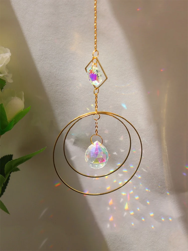 

Sun Catchers Crystal Pendant Wind Chimes Suncatcher Window Crystals Rainbow Chaser Prism Maker Hanging Pendant Garden Decoration