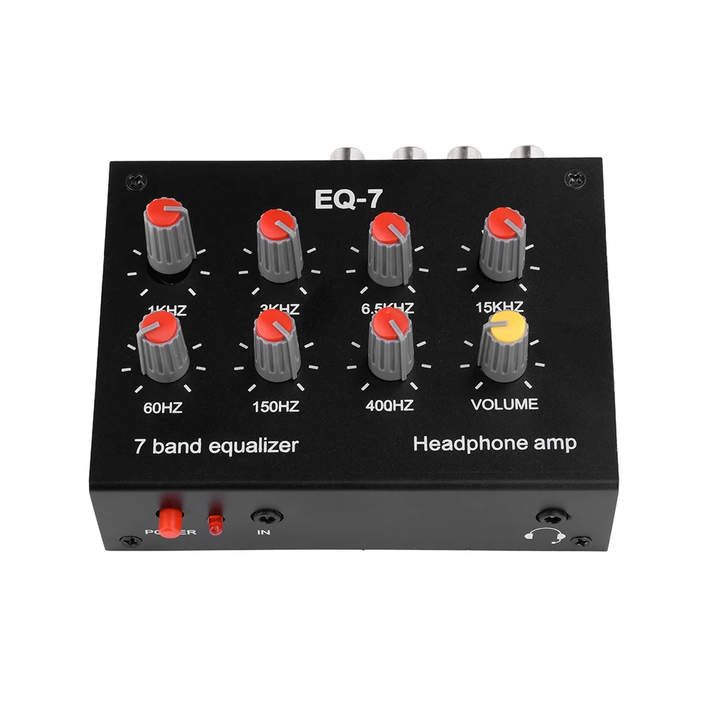 DC5-12V EQ-7 Audio Signal Preamplifier 7 Band Equalizer Adjust High School Bass Sound Phone Computer Headphone Amplifier audio amplifier