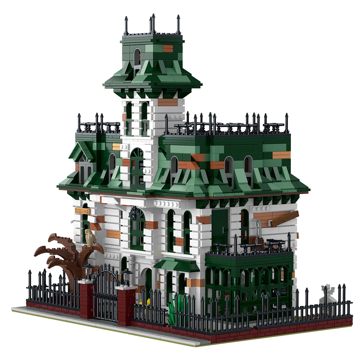 3378-teiliger Wednesday Addams Haus-Bausatz, Geistergeschloss-Modellbausatz, Geschenk für Kinder und Erwachsene, Sammlerstück und Dekoration – Detail 12