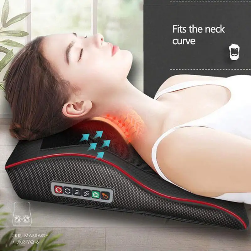 Electric Shiatsu Head Neck Cervical Ttraction Body Massager Car