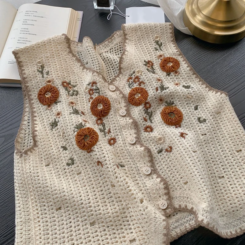 Crochet Hollow Knit Vest