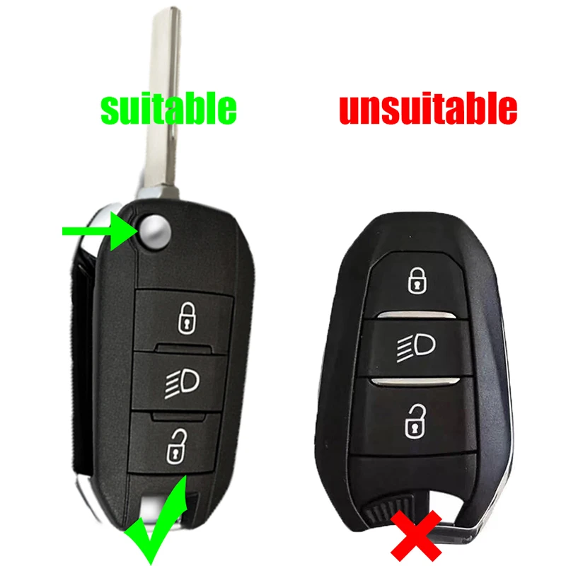 Key Case Cover Silicone Flip Folding Key Fob Cover For Peugeot 208 2008 301 308 3008 RCZ 508 408 307 Case For Citroen C3 C4 Berlingo