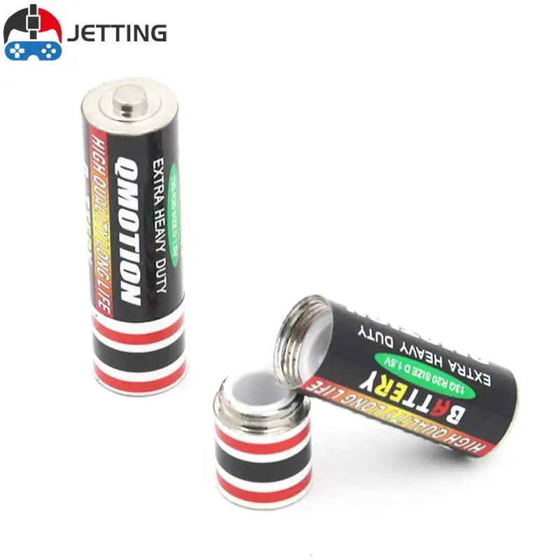 

1PC Creative Hidden Container Case Secret Stash Diversion Safe AA Battery Storage Pill Box 5.2cm*1.4cm