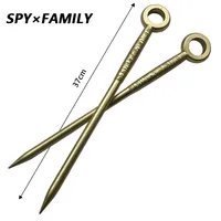 1:1  x  Cosplay Weapon Princes Yor Forger Needles Props Golden Accessories Role Play Weapon Model Safety PU 37cm 2
