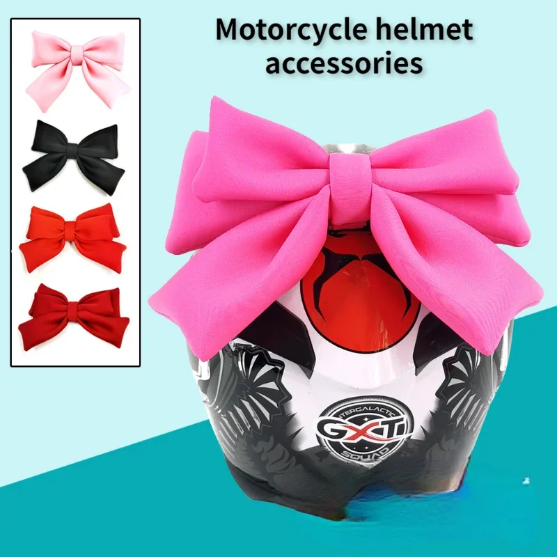 

Motorcycle Helmet Accessories Bow Tie Adhesive Decoration Full Face Off-road Helmet Decoration Women Multi-color Options