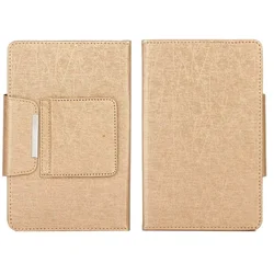 Versatile Tablet Folio Case with PU Leather Stand and Durable Hard Back - Universal 9 - 10.2inch (Gold)
