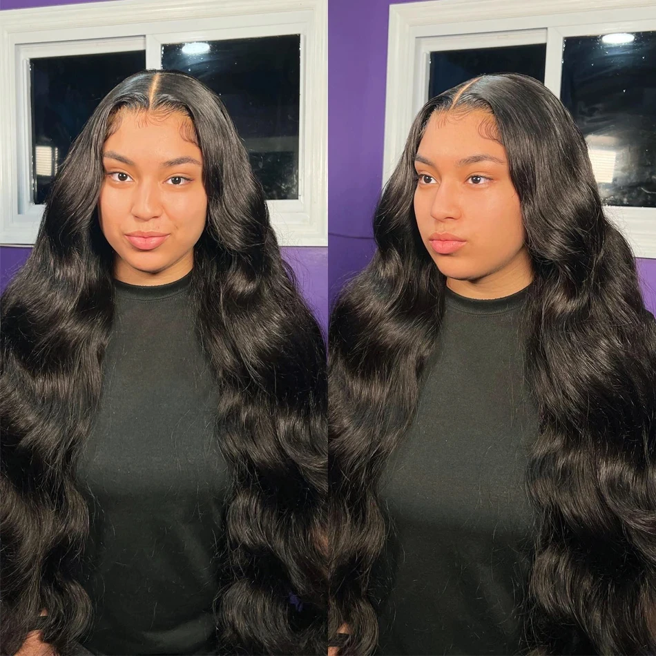 

13x6 Lace Frontal Wig 30 inch Body Wave Lace Front Human Hair Wigs Transparent Hd Pre plucked Peruvian Remy Wig on Sale