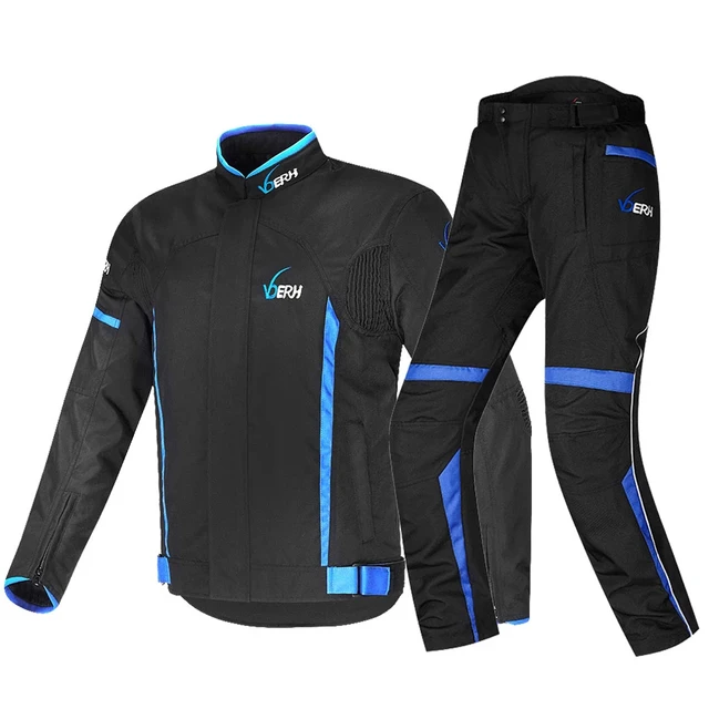 Motorcycle Jacket Men Waterproof Four Season Motorbike Overcoat Pants Reflective Riding Jackets Windproof Suits Removable Lining