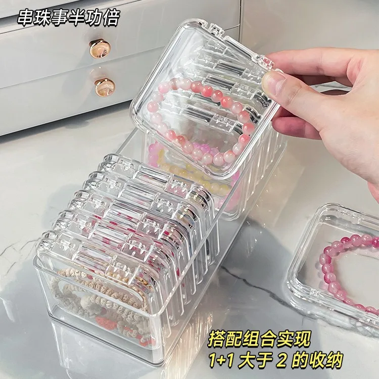 Clear Acrylic Bracelet Storage Box Convenient Jewelry Display Stand Holder Bangle Container for Multiple Bracelets