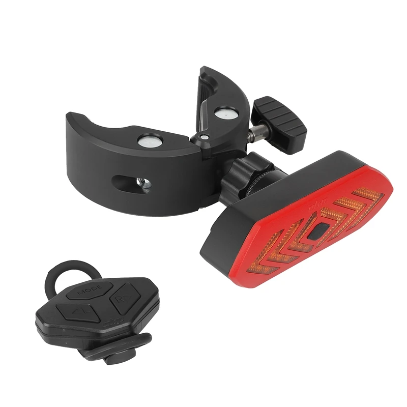

ULIP Rear Mudguard Turn Signal Clip Tail Light With Remote For Electric Scooter USB Rechargeable Bicycle Accessories