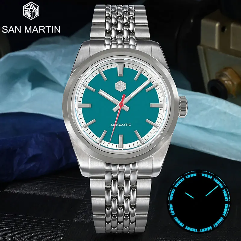 

San Martin Business Men Watch Luxury Luminous Sapphire Crystal NH35 Automatic Mechanical Wristwatch 200M Waterproof Diver Clock