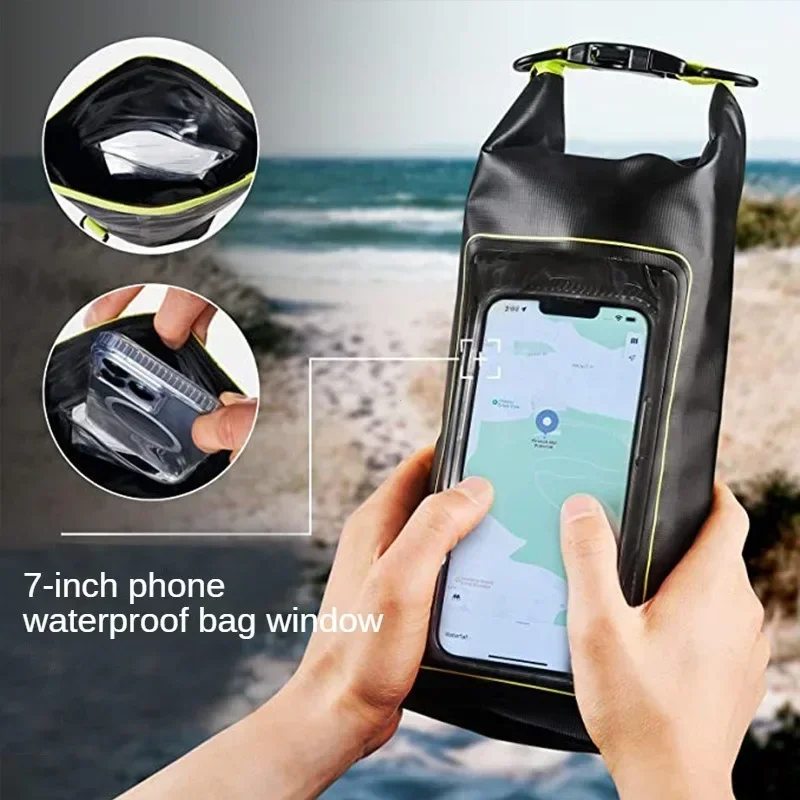 Waterproof Dry Bag Outdoor Sports Bags 2L Dry Bag Touch Screen PVC Waterproof Bags For Trekking Drifting Rafting Surfing Kayak Camping Equipment