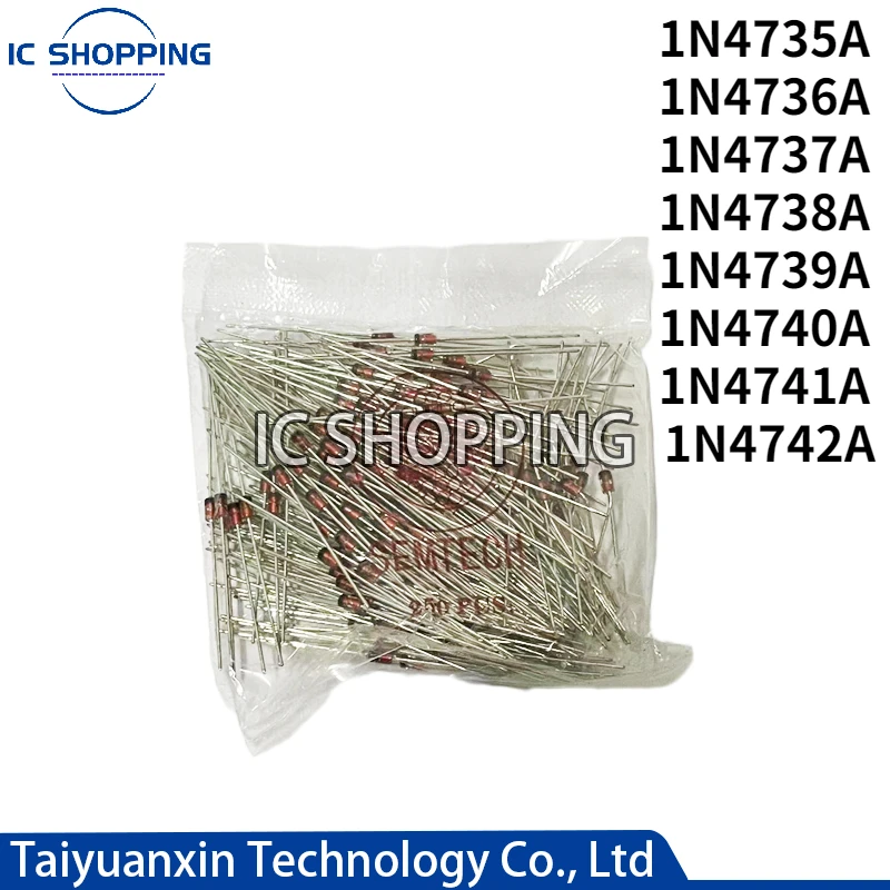 250PCS-1W-Zener-Diode-1N4735A-1N4736A-1N4737A-1N4738A-1N4739A-1N4740A ...