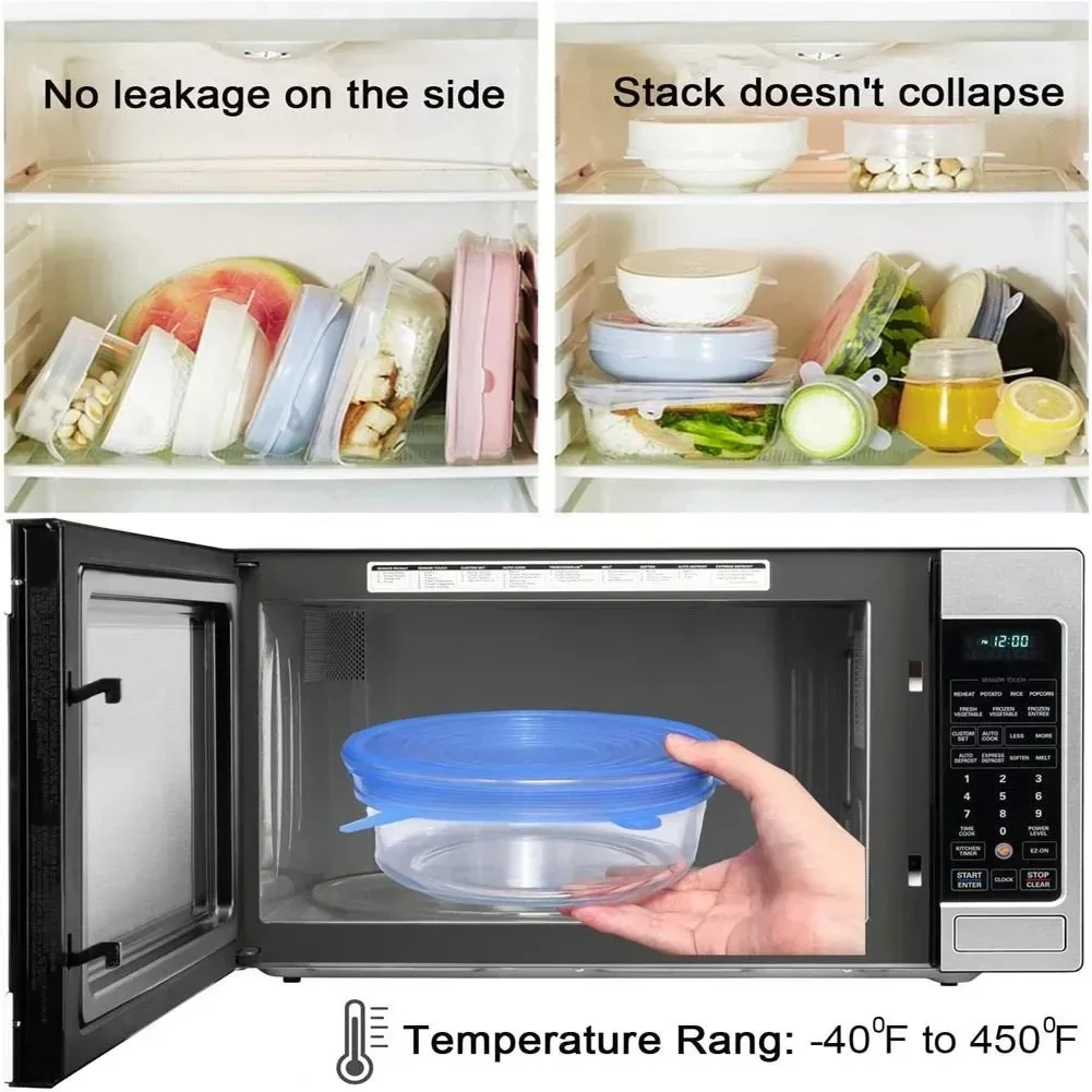 Description Picture 6 of itemSilicone Elastic Covering Kitchen Accessory Kitchens Accessories Reusable Cookware Set Vacuum Food Packaging Cover Keep It Fres