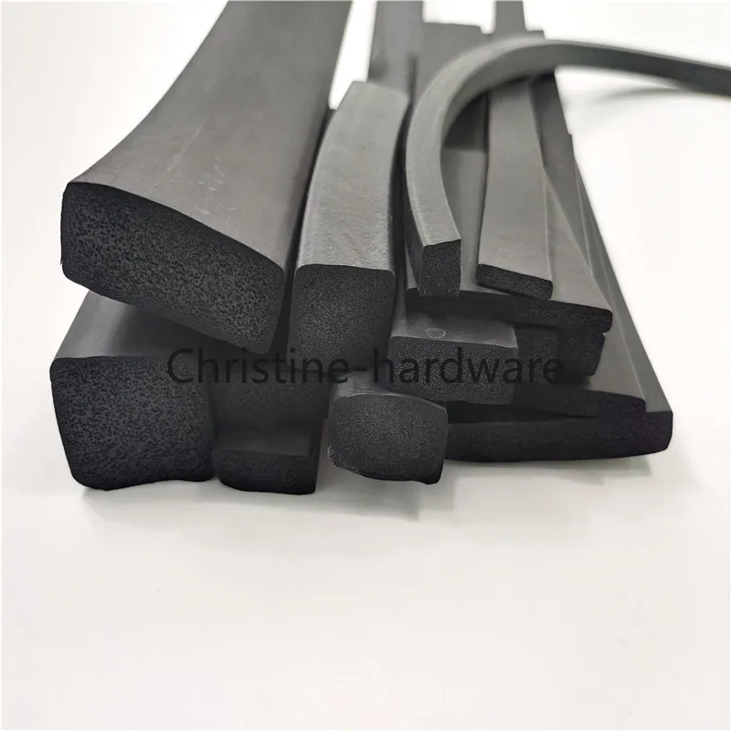 Width 5mm To 15mm EPDM Rubber Foaming Sealing Strip Flat Square Strip Distribution Cabinet Box EPDM Sponge Sealing Strip