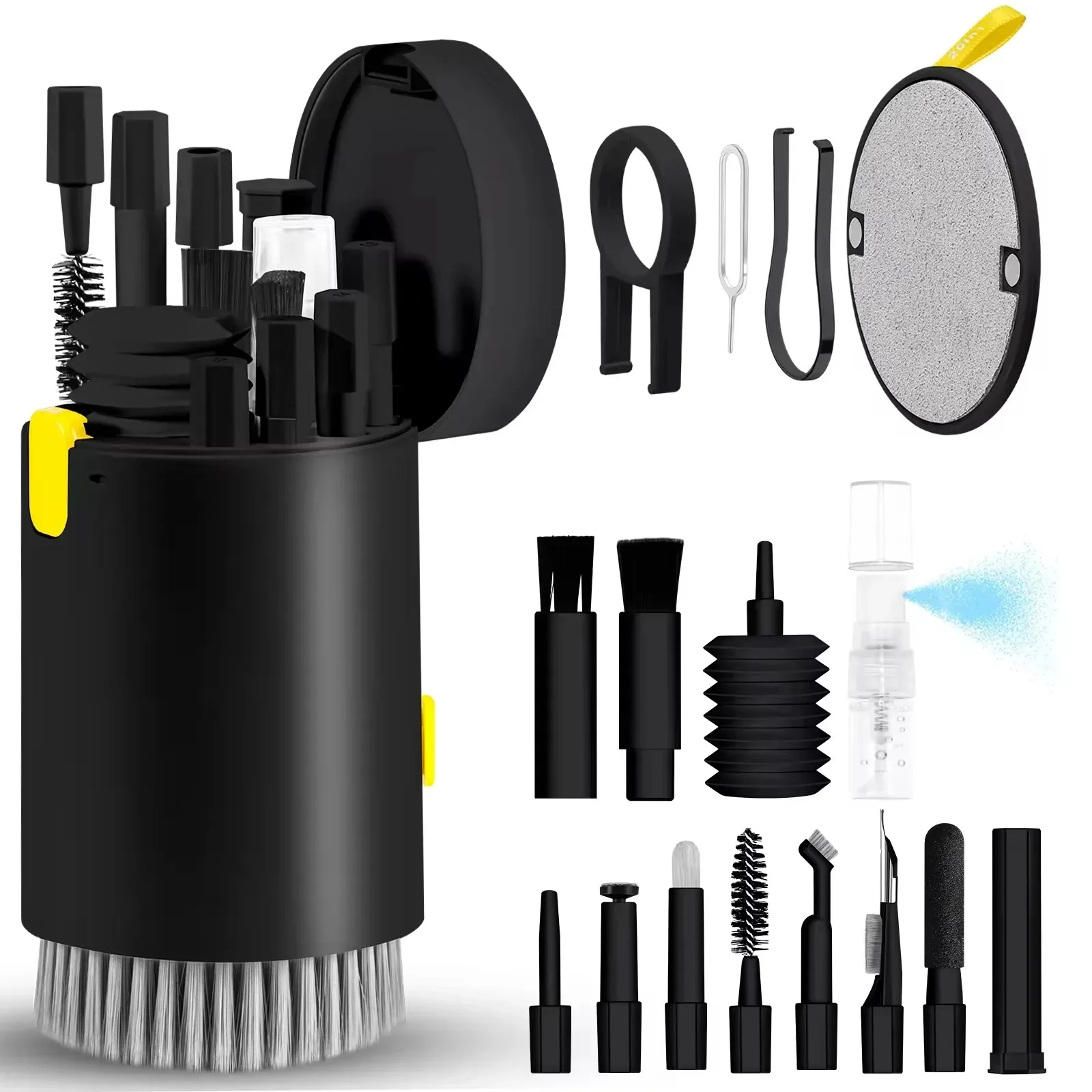 Multifunctional Tech Cleaning Kit with Precision Brushes and Wipes