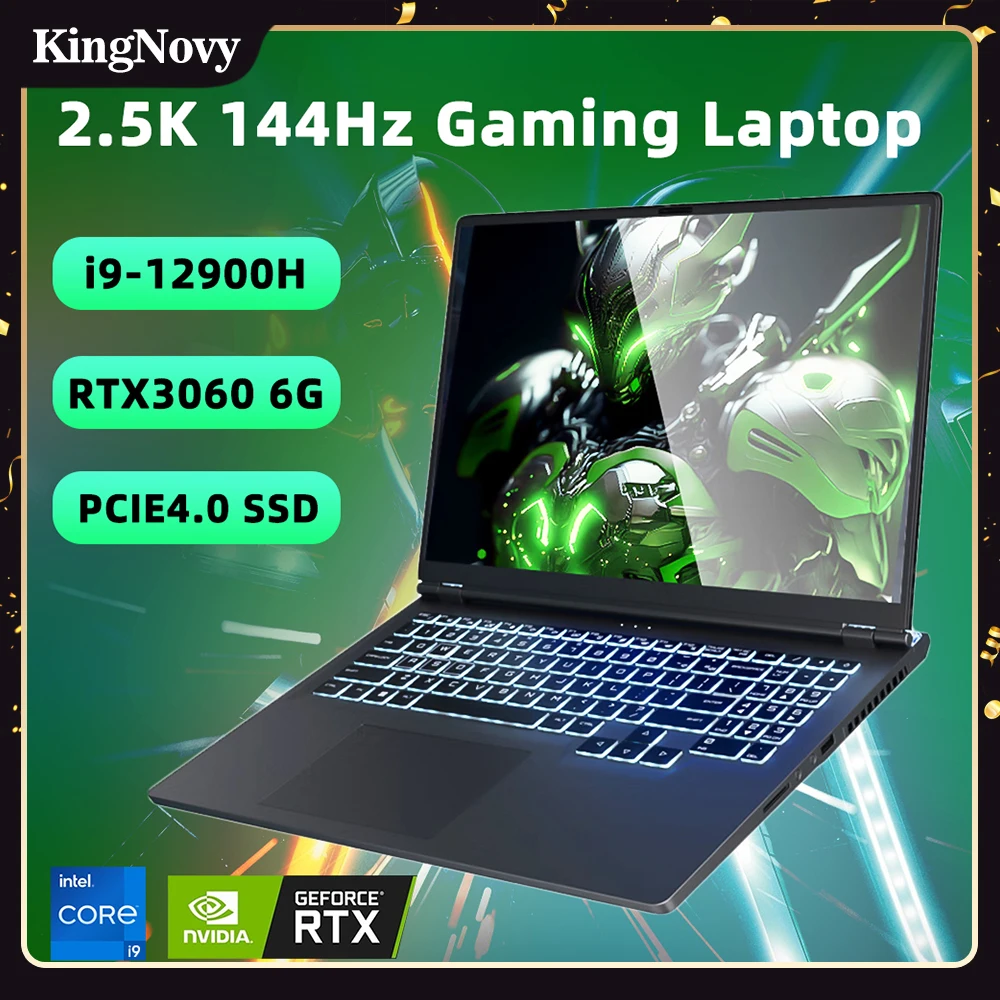 Gaming Laptop 12th Gen Intel i9 12900H i7 16'' NVIDIA RTX 3060 6G 2.5K IPS 144Hz Windows 11