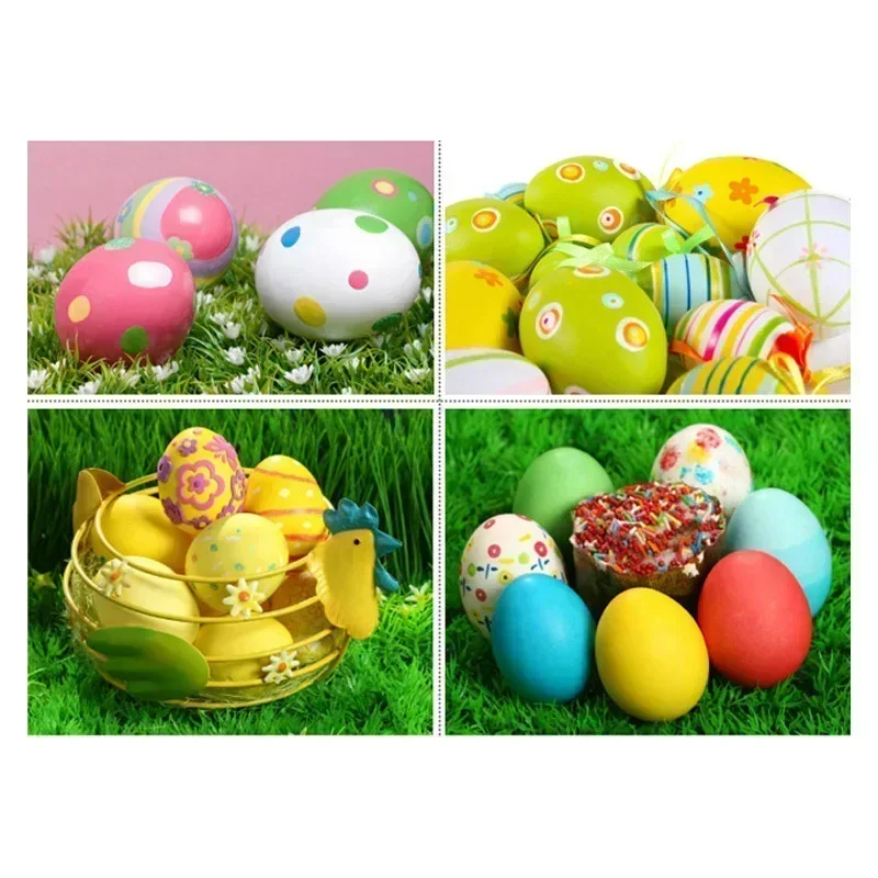 Montessori 1/10Pcs Chicken House Small Fake Eggs Farm Animal Supplies Cages Accessories Guide Chicken Nest Egg Painting 6