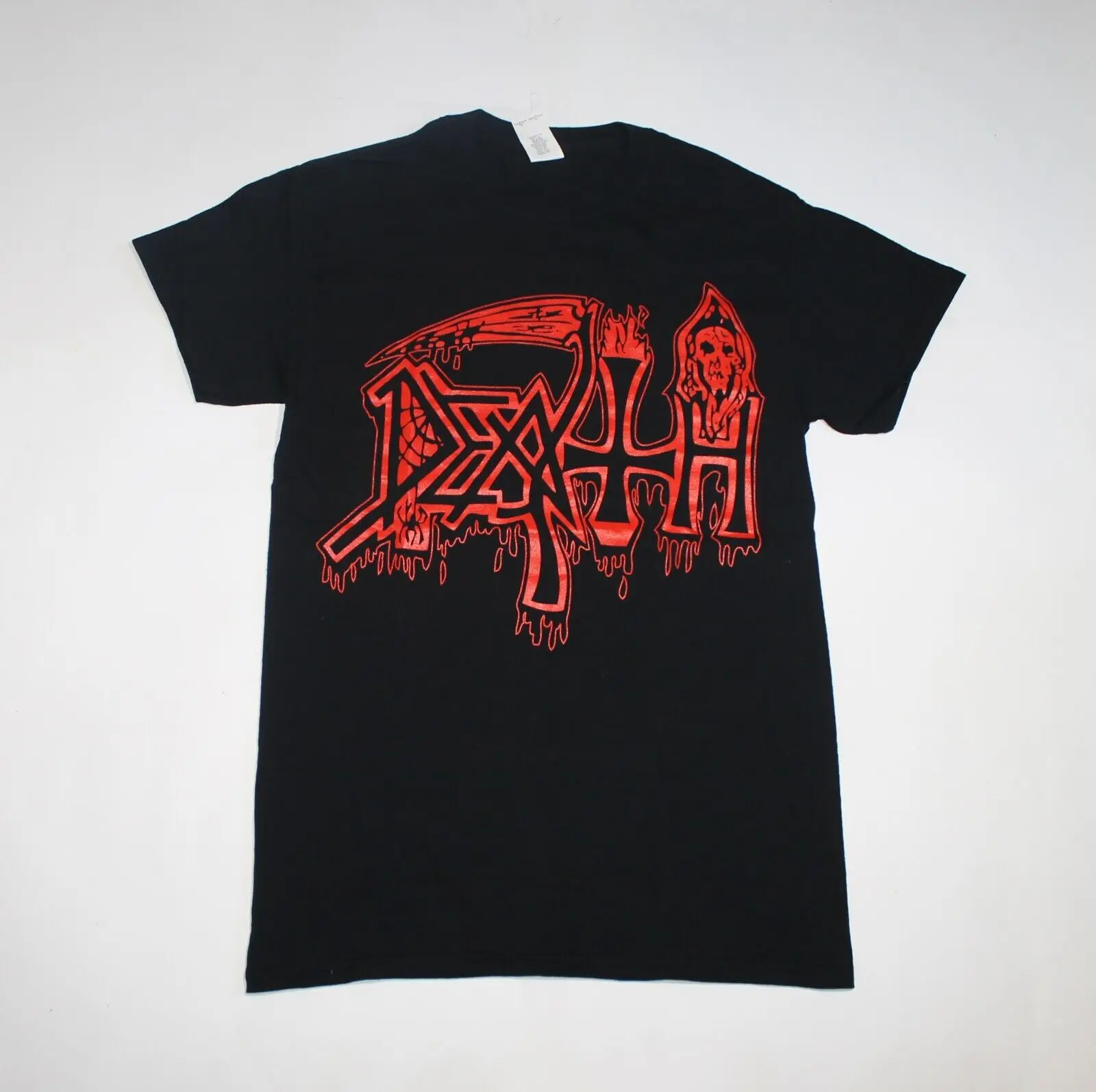 Y2K 2009 Death T Shirt Life Never Last Metal Band Small Maniche Lunghe O Corte