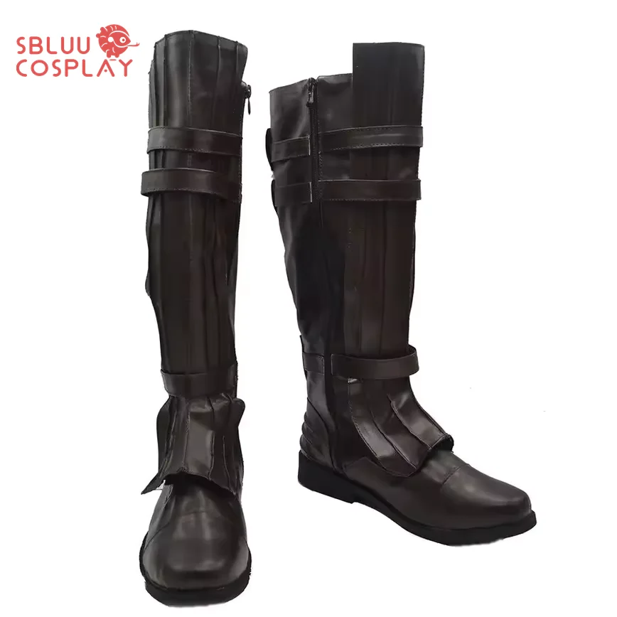 SBluuCosplay Darth Vader Anakin Skywalker Cosplay Shoes Brown