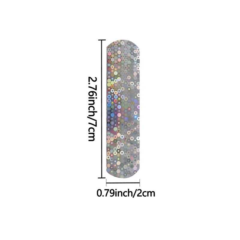 50pcs/set Cartoon Laser Color Band Aid Waterproof PE Patch Wound Dressing Sticking Plaster Holographic Color Adhesive Bandages 4