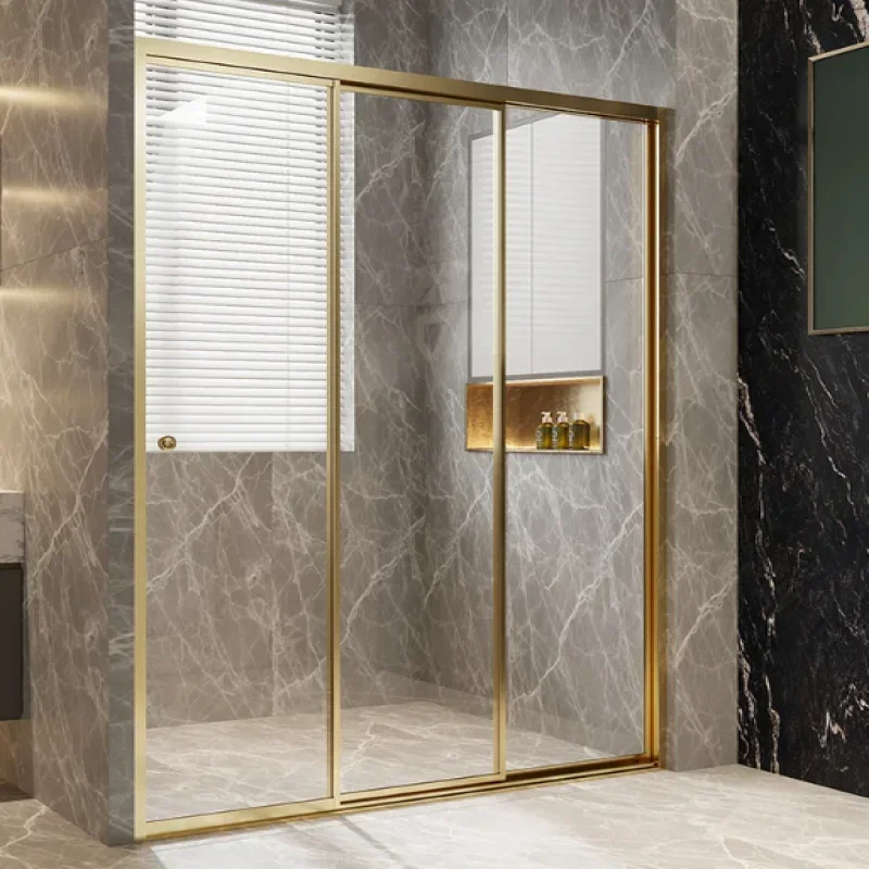 Triple Sliding Shower Door, Glass Wall Partition, Bathroom Partition, Home and Hotel Use, Hot Sale 6