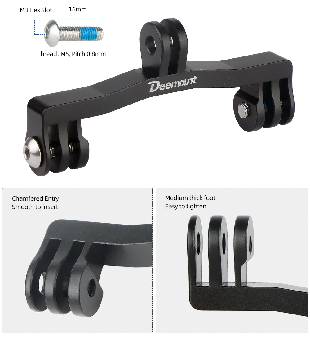 Fahrradcomputer Extended Out Frontständer Lenkerhalterung Kamerahalterung Adapter Passend für GoPro Sportkamera/Garmin/Bryton/Wahoo – Detail 17