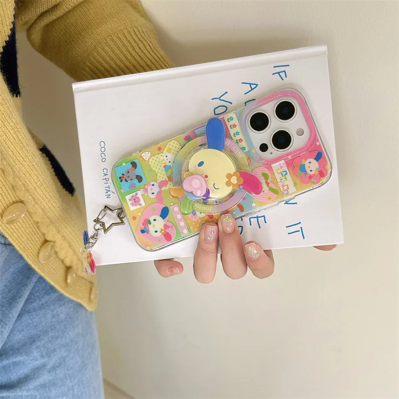 Rainbow Rabbit dopamine bunny art Phone case For magsafe iPhone 17 16 15 14 13 Pro Max Case Cute Luxury Cartoon shockproof Cover 2