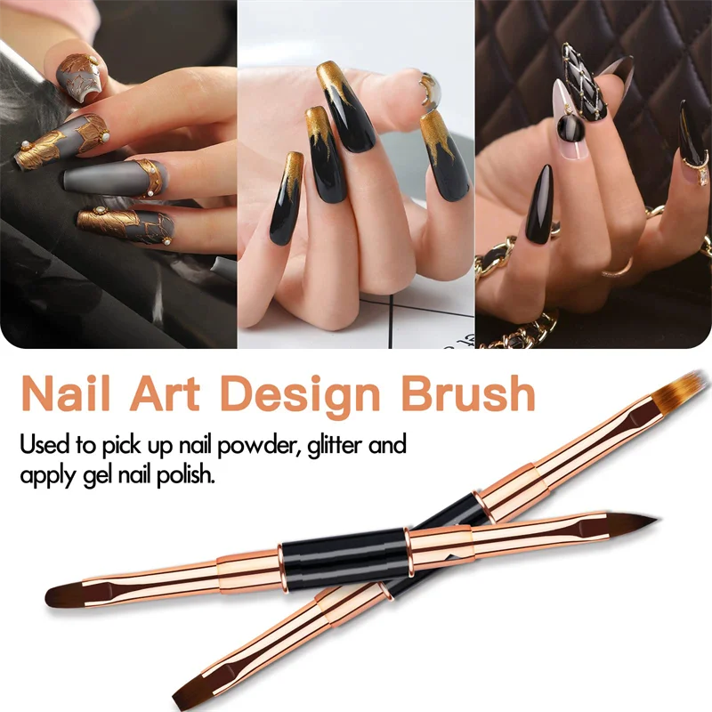 5pcs Double-Ended Professional Nail Art Brush Set