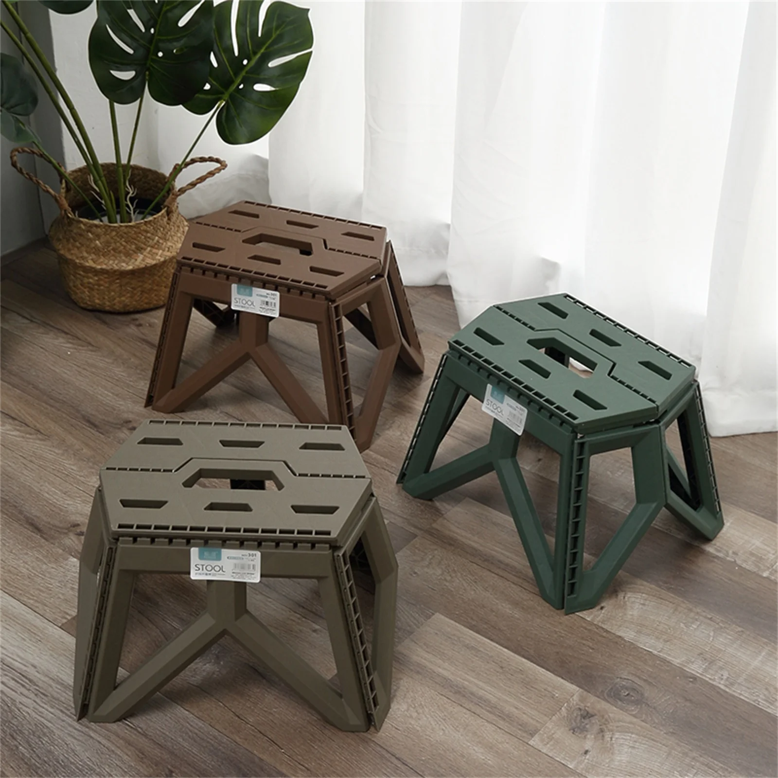 camping Outdoor Small Stool Portable Folding Stool High Load Bearing Durable Small Chair Fishing Beach Camping