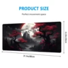 Ink Style Landscape Mountains Extended Gaming Mouse Pad - Large Non-Slip Rubber Base Mouse Pad with Stitched Edges and Washable 6