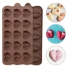 8/15 Cell Heart Shaped Silicone Chocolate Mold Candy pastry Mold Gummy Baking cake Decoration Tools moule silicone pâtisserie 2