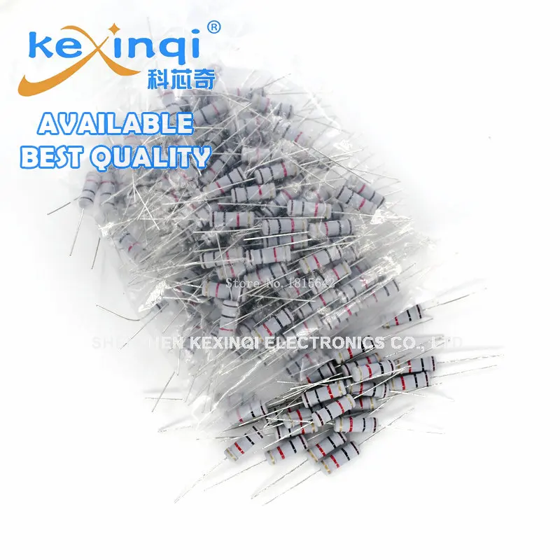 Metal Film Resistor 2W 5% 1R ~ 10M 100R 220R 330R 1K 2.2K 3.3K 4.7K 10K 22K 47K 100K 1M 100 220 330 Ohm 20pcs
