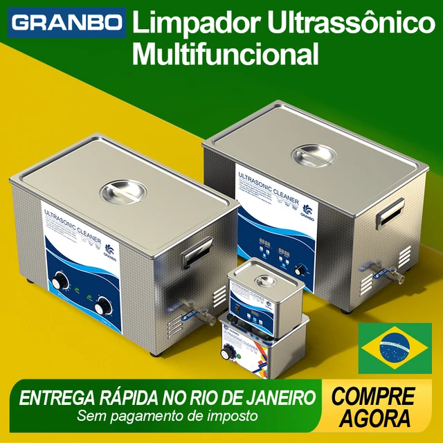 Limpador ultrassônico de mesa 0,8L 1,3L 30L 110V/220V 40KHz 60W/900W Lavadora ultrassônica Brasil Entrega rápida local
