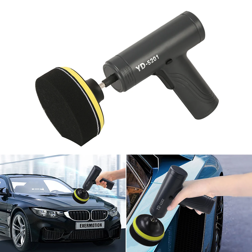 Wireless Car Polishing Machine USB Rechargeable Cordless Car Polisher With Electric Sander Waxing Machine Accessories