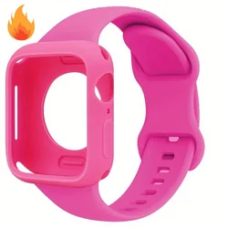 Premium Silicone Band with Soft Case and Bumper Protector - Series 654 SE 44MM (17 14 Barbie)