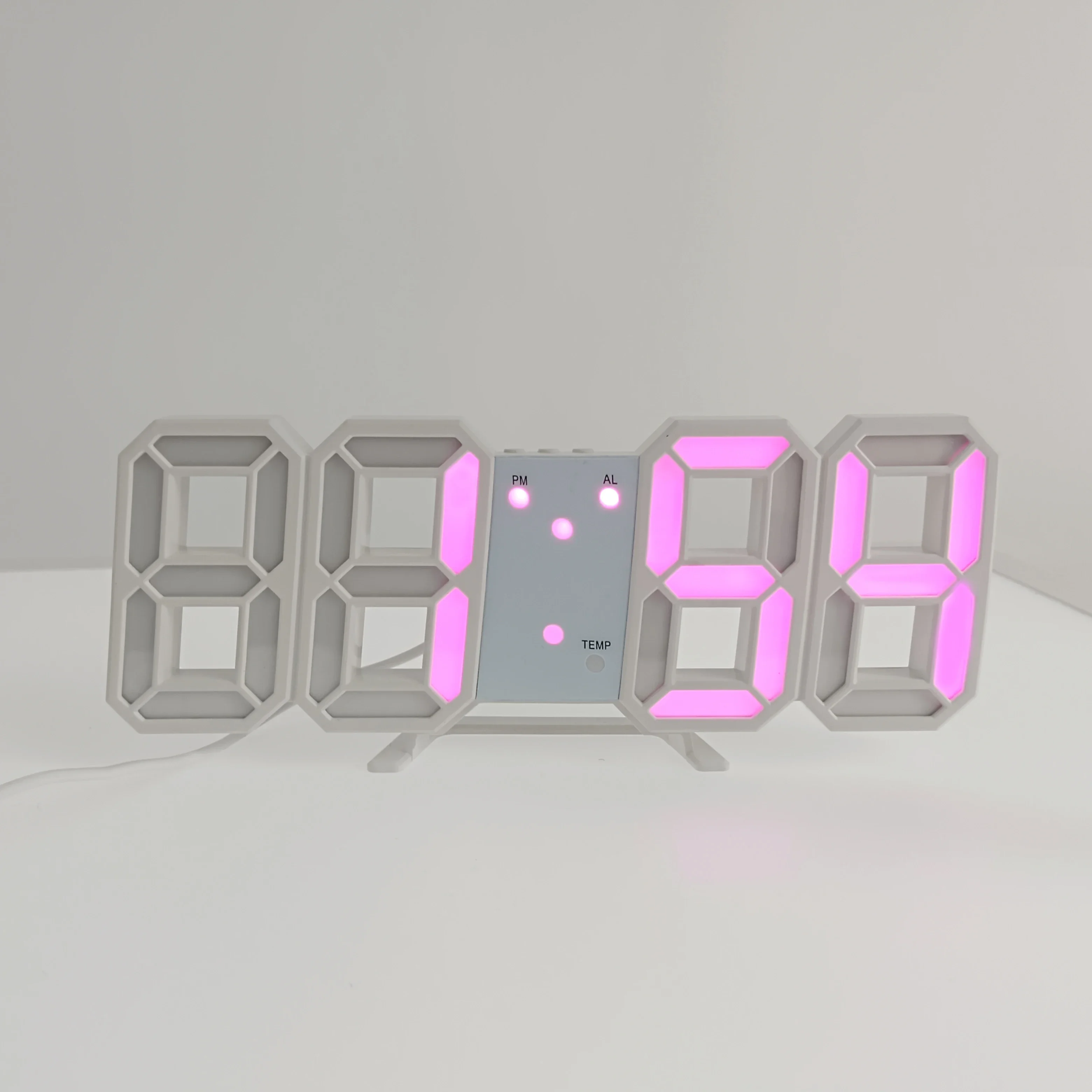 3D LED Digital Uhren Alarm Nordic Wand Uhren Hängen Uhr Snooze