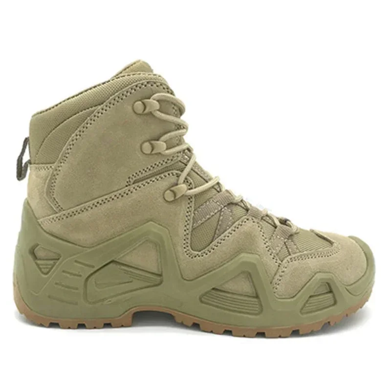 Topfight Green Mid Cut Men's Hunting Boot Size 39-46 Tactical Hiking Hiking Shoes Water Proof  Winter Warm Shoes Ankle Boot