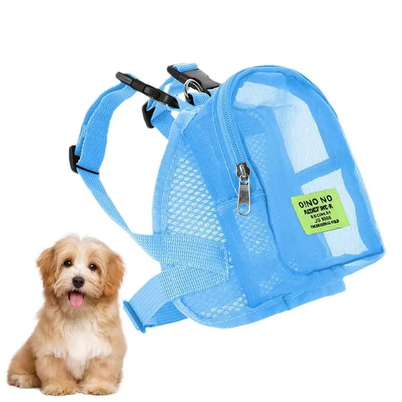 

Dog Backpack Mesh Dog Harness Backpack With Leash Poop Bag Dispenser Outdoor Portable Dog Carrier Bags Pets Accessories