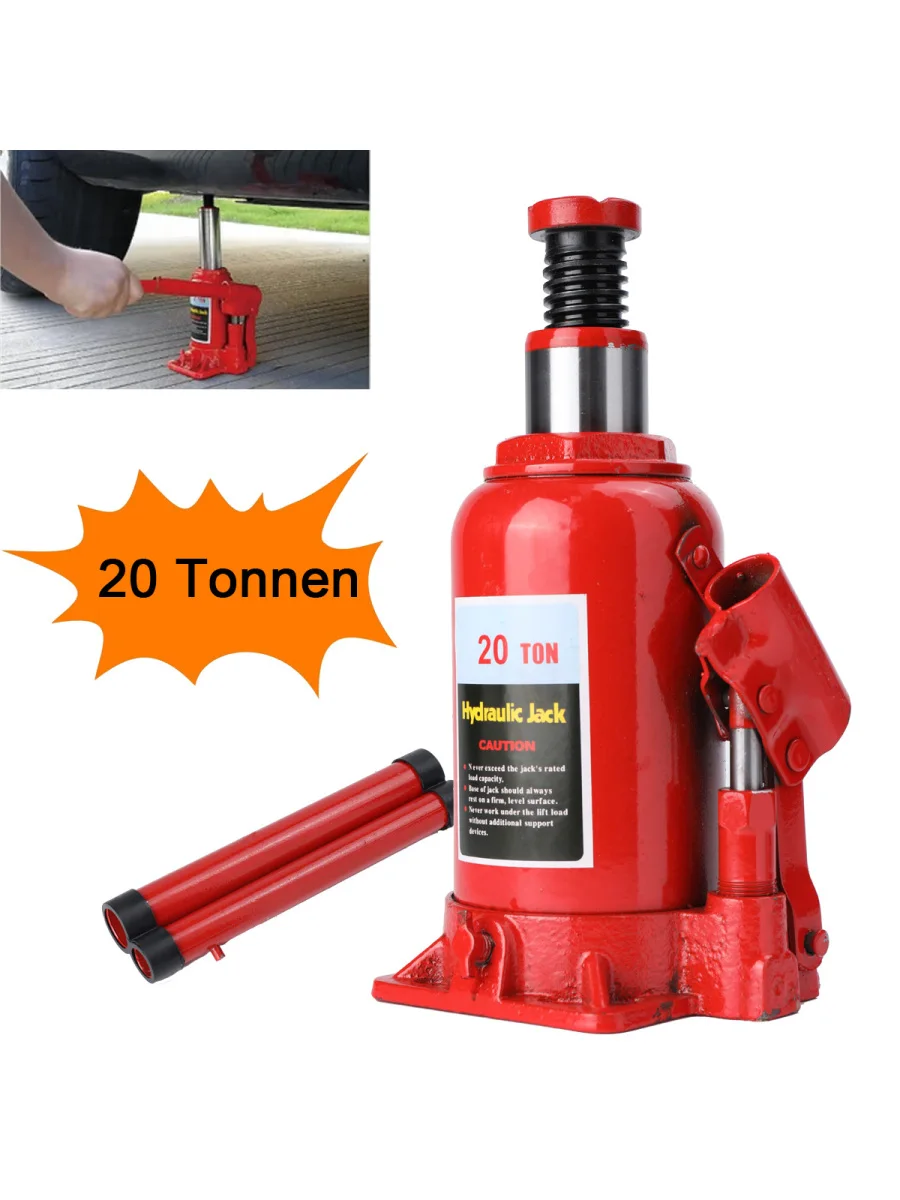 Ein 20-Tonnen-Auto ist mit einem hydraulischen Wagenheber bei niedriger Position ausgestattet und einer Low-Profile-Handkurbel am Dach – Detail 5