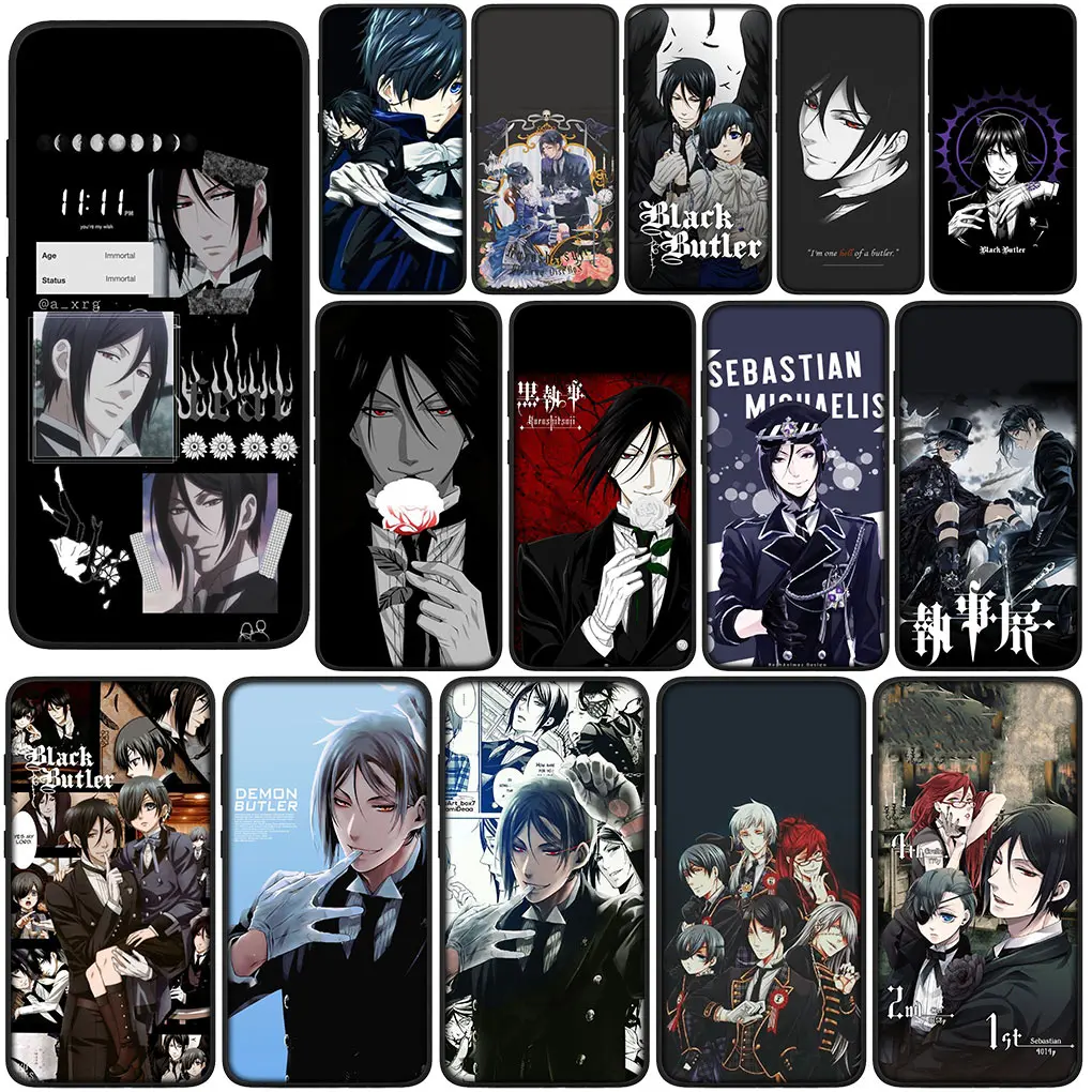 Custodia Per Telefono Con Cover Kuroshitsuji Black B-Butlers Per Xiaomi Redmi Note 10 12 Pro Max 10A 10C 12C 10X 10S 8T C Custodia