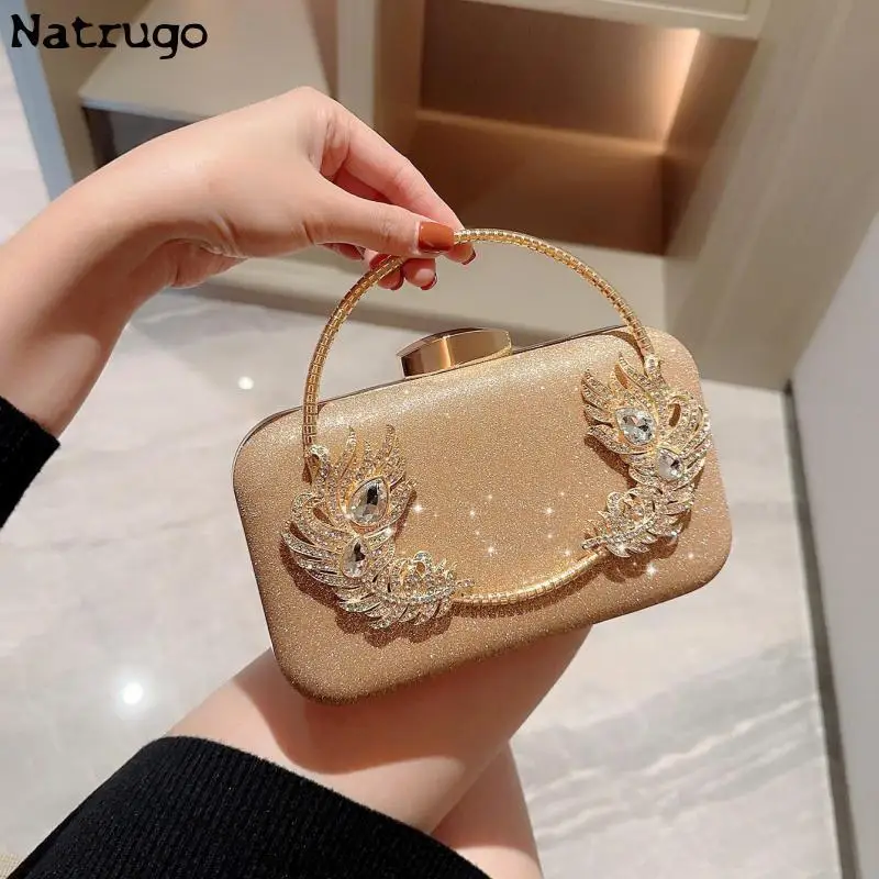 

Women Diamond Evening Bag 2024 New Dinner Purse Ladies Glitter Crystal Shiny Dress Clutch Bridal Wedding Banquet Handbag