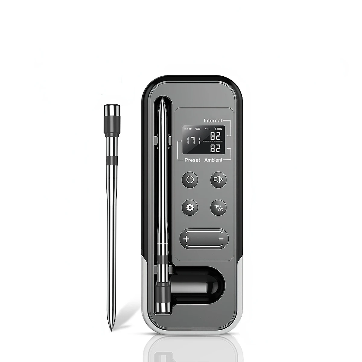 מד חום אלחוטי חכם לברביקיו עם בלוטות' למדידת טמפרטורת מזון במטבח או בתנור