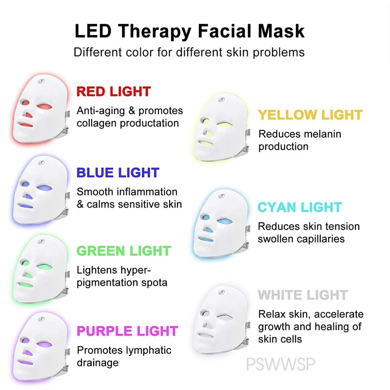 LED Photon Therapy Face Mask for Skin Rejuvenation and Anti-Aging