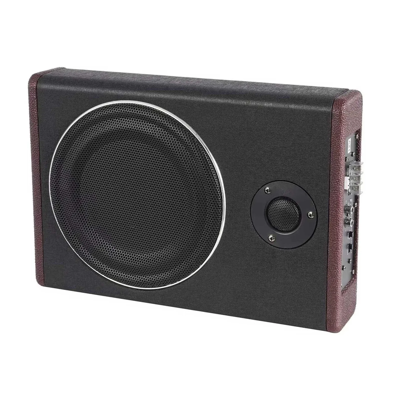 Subwoofer ultrafino para coche de 8 pulgadas, subwoofer activo debajo del asiento, Audio compacto para graves, amplificador estéreo para coche, altavoz DC 12V 600W