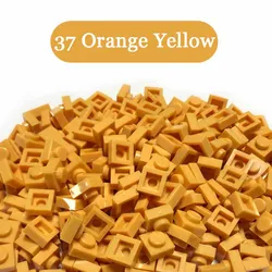 Vibrant Yellow Building Block Set - 300 Piece Creative DIY Kit (Orange Yellow)