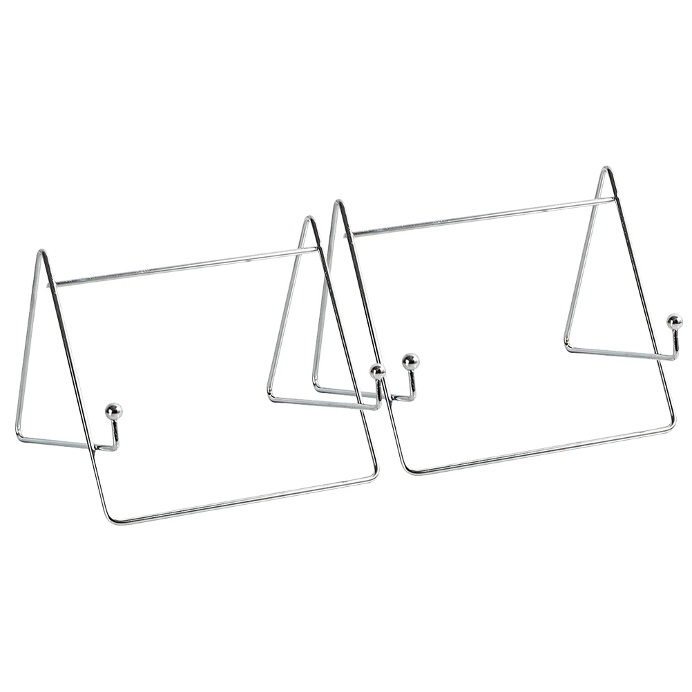 2 Pcs Recipe Plate Holder Laptop Stand Lap Metal Book Holder Placecard