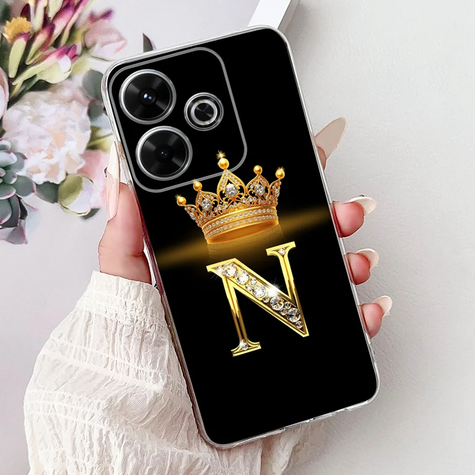 Stylish Clear Silicone TPU Phone Case with Letter Design
