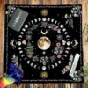 Botanical Moon Altar Cloth Tarot Mat Triple Moon Flower Spread Tarot Reading Cloth Spiritual Oracle Card Pad Divination Tools 3